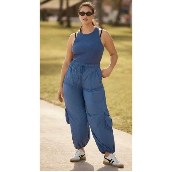 DAILY PRACTICE Messa Sleeveless Jumpsuit Women's Size L Light Blue Anthropologie - Picture 4 of 13